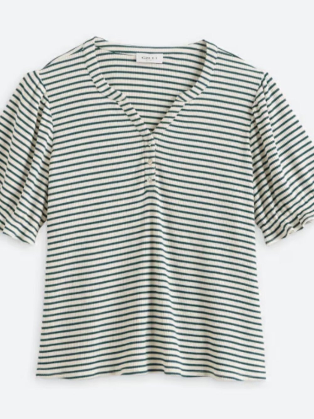 NWT Gilli Henley Puff Sleeve Knit Top - 2x